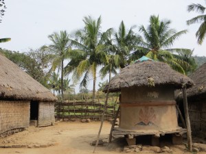 A typical village with communal grain store