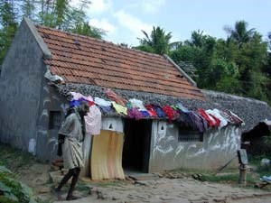 Clay tiled roofs last longer than thatch.