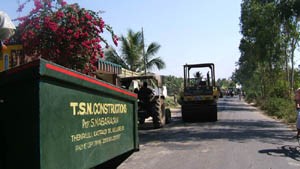 The road through the village.