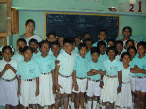A private primary school in K.V.Kuppam