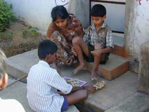 A game of snakes and ladders