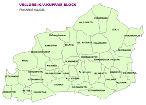 Panchayat villages in KV Kuppam Block
