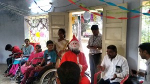 Santa Suresh at the Christmas party