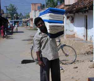 Cotton fabric made by handloom weavers in K.V.Kuppam.