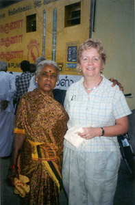 Sally with Padmavati who visited Bishopston.