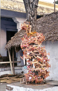 Young couples wanting a family make offerings at this tree shrine.