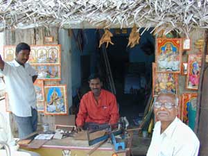 Picture framing is just one of many small businesses in K.V.Kuppam.